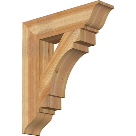 Ekena Millwork Merced Traditional Rough Sawn Bracket, Western Red Cedar, 6"W x 26"D x 30"H BKT06X26X30MRC01RWR